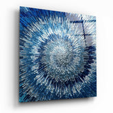 Cycle of Blue Glass Wall Art.